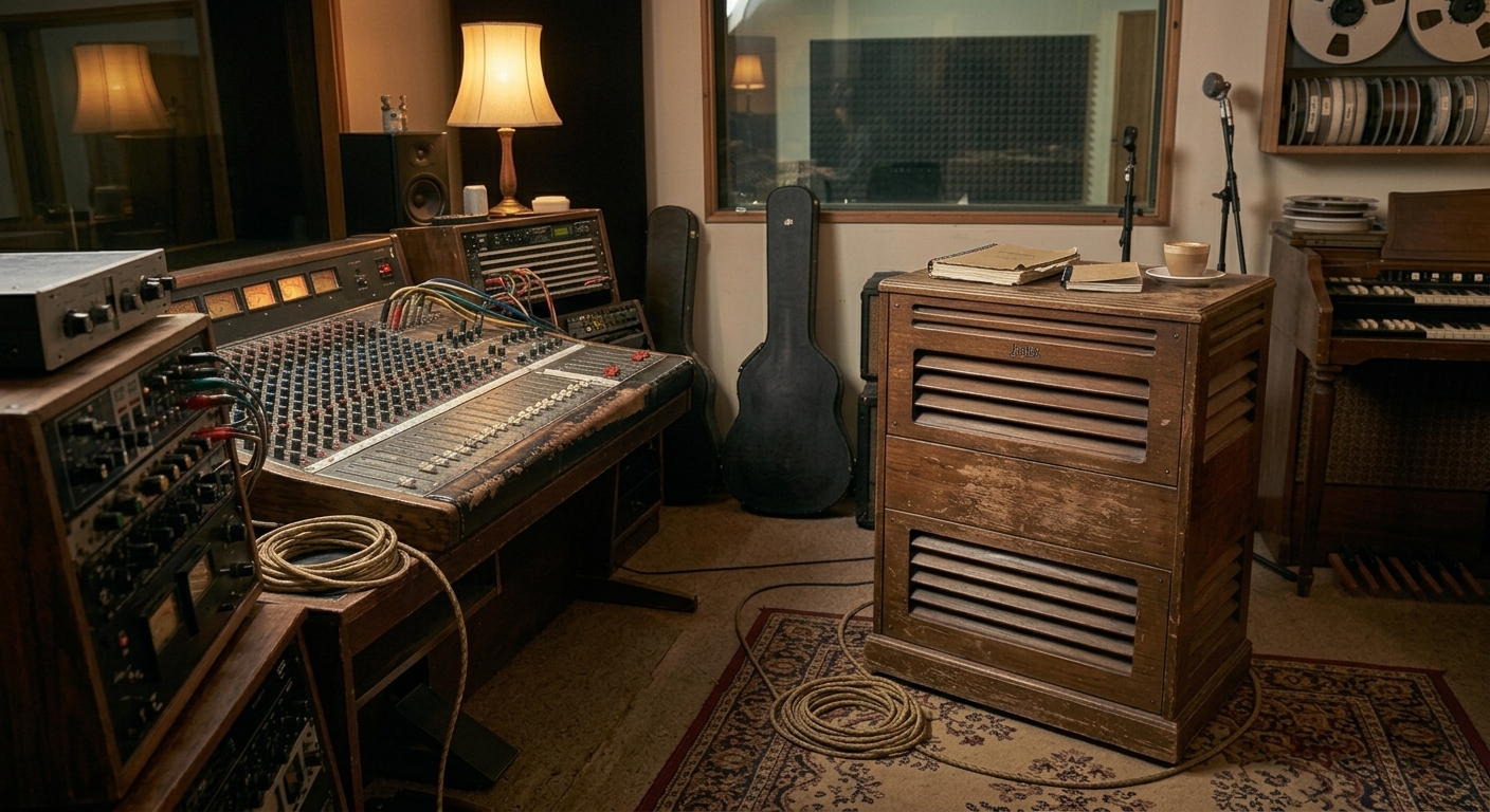 Leslie rotary speaker in studio